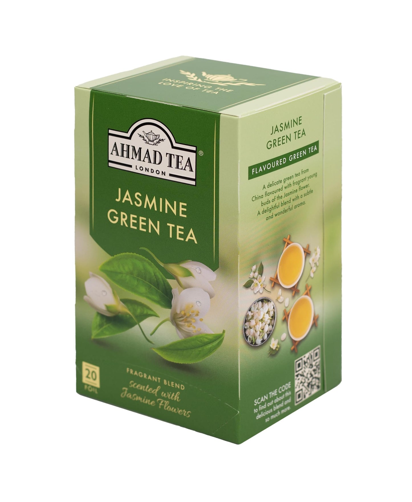 English Teas,"Jasmine Green Tea" - Tagged and Aluminium Foil Enveloped Teaba.