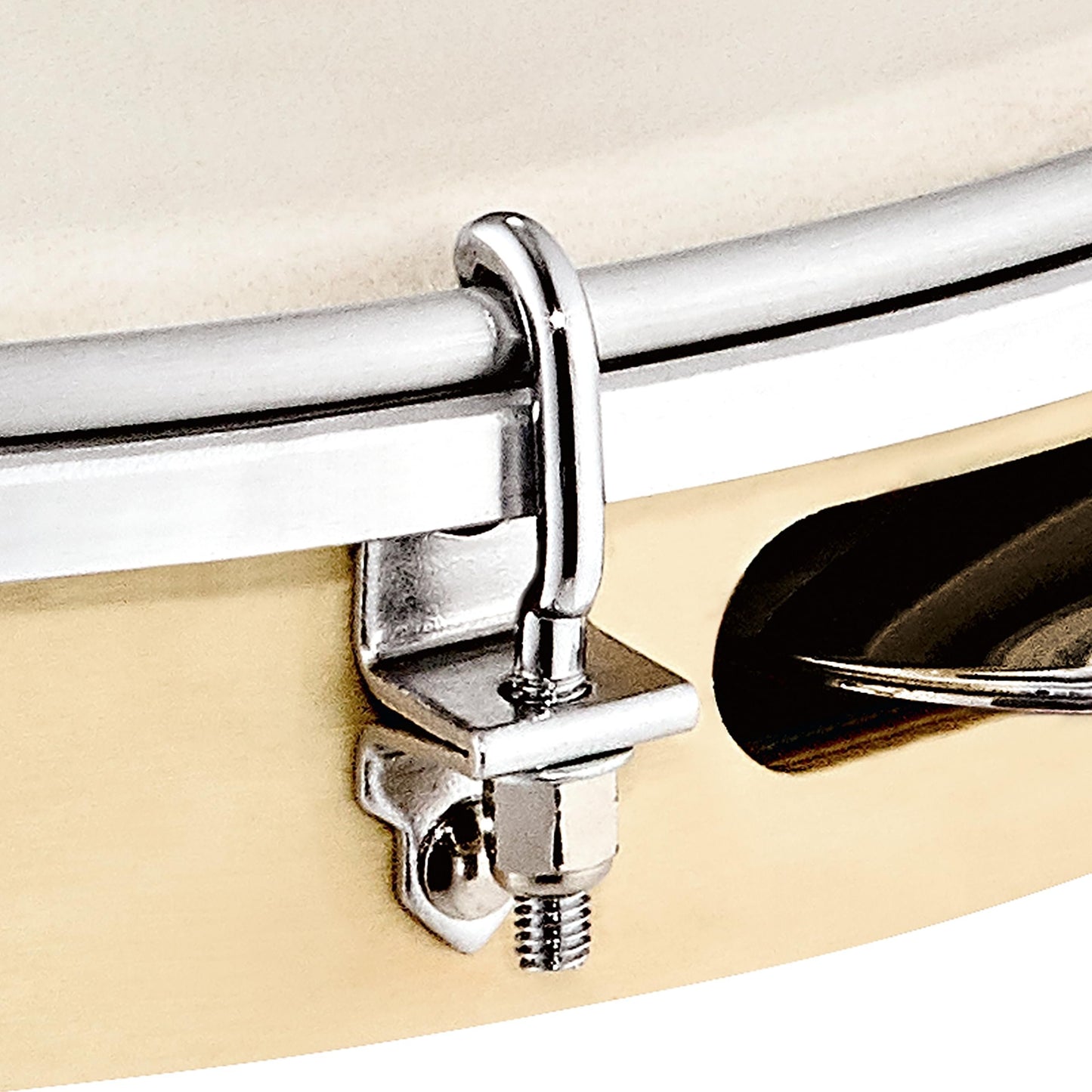 Meinl Percussion Pandeiro with Poplar Wood, 10” — NOT Made in China — Hand Selected Goatskin Head and Chrome Plated Steel Jingles, 2-Year Warranty (PA10PW-M)