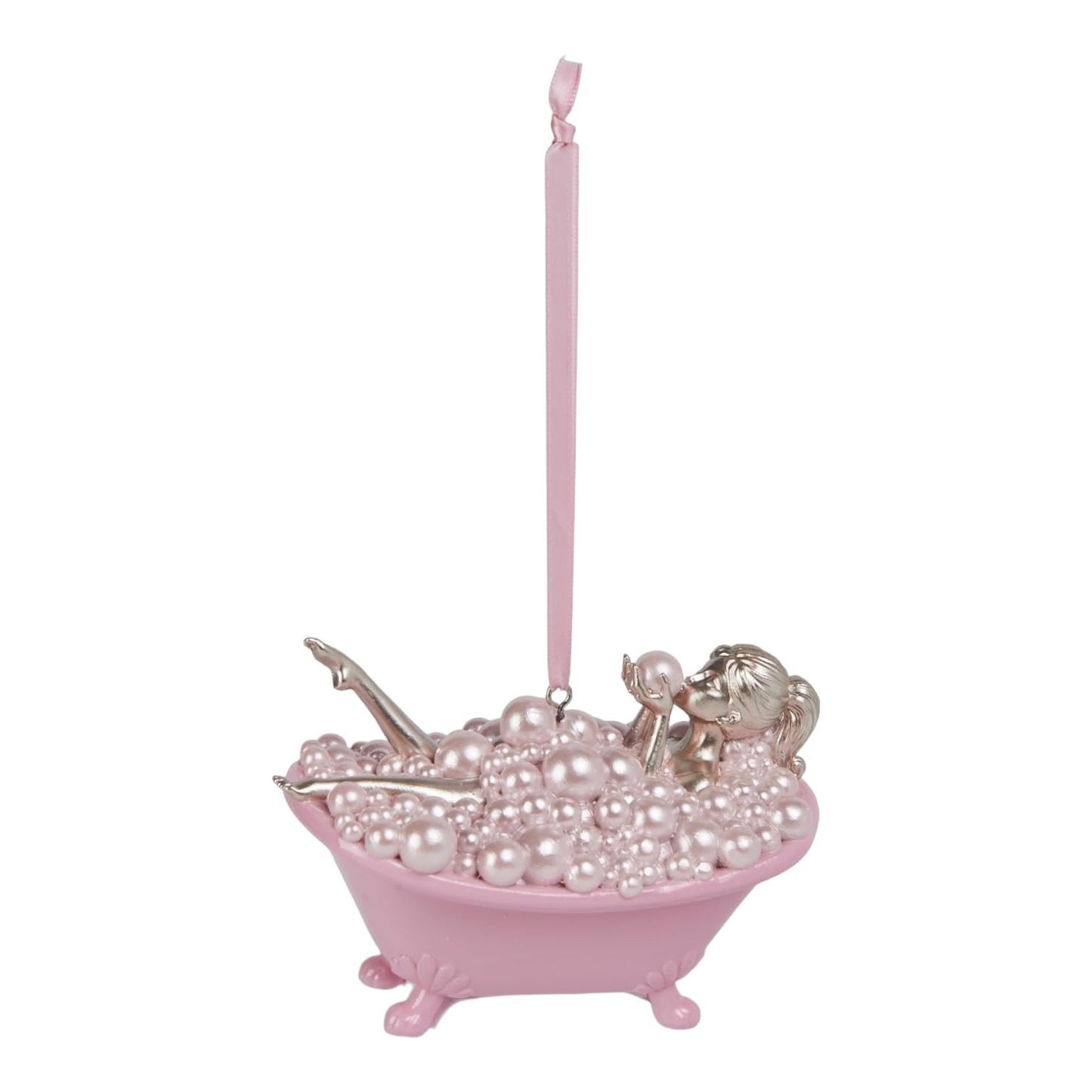 December Diamonds Bubbles Girl in Tub Ornament – Hand-Painted Holiday Bath Scene