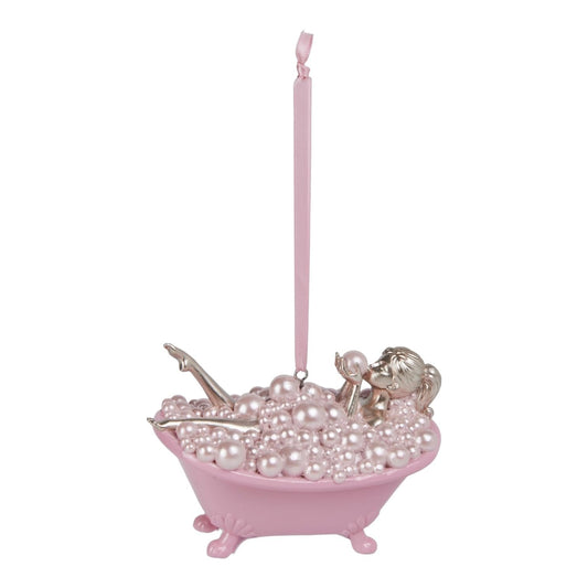 December Diamonds Bubbles Girl in Tub Ornament – Hand-Painted Holiday Bath Scene
