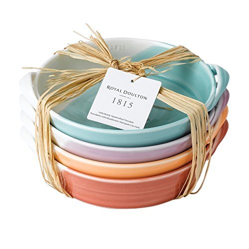 Royal Doulton 1815 Bright Colors Mixed Patterns Dinner Plates (Set of 4)