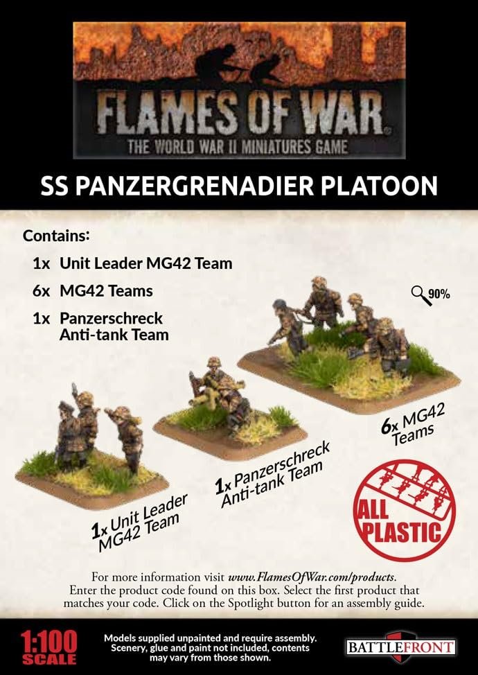 Flames of War: Late War German Waffen SS Panzergrenadier Platoon (GBX141)