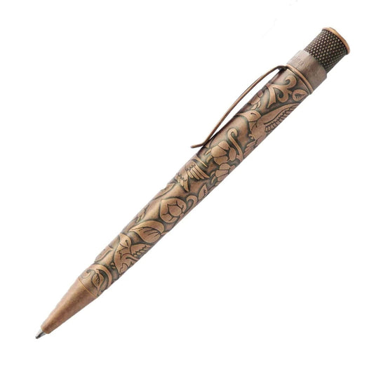 Retro 1951 Smithsonian Collection, Rollerball Pen, Woodland Hummingbird and Flowers by Dr Shirley Brauker (SRR-2202)