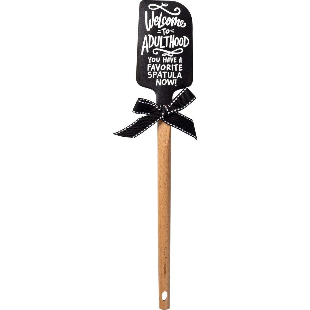 Primitives by Kathy Adulthood Silicone Spatula With A Wooden Handle