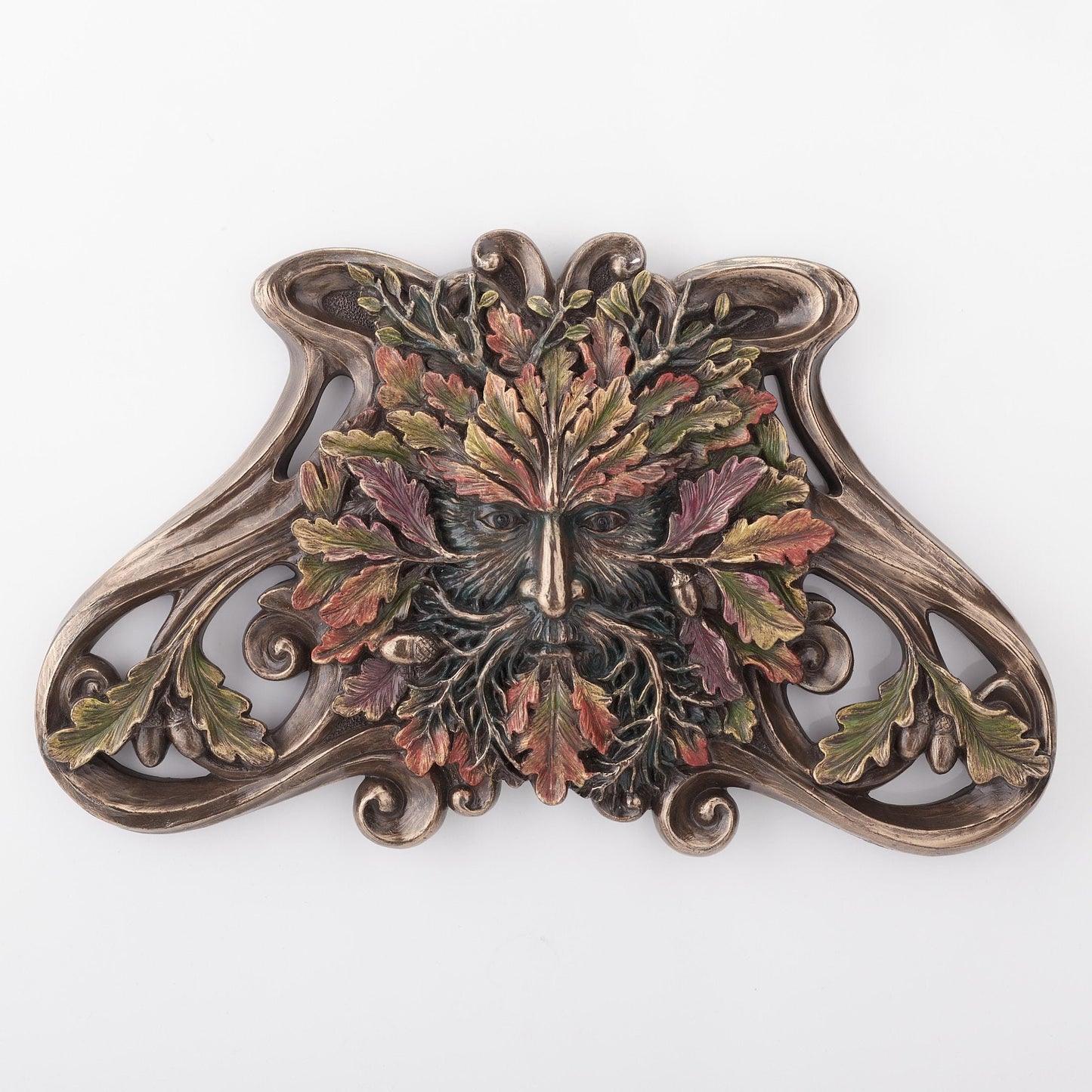 Veronese Design Greenman Wall Plaques (Cold Cast Bronze, Autumn Medium)