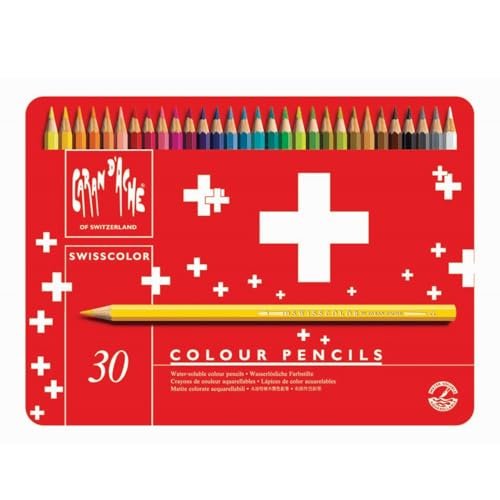 CREATIVE ART MATERIALS Swisscolor Pencils Metal Box, Set of 30 (1285.730)