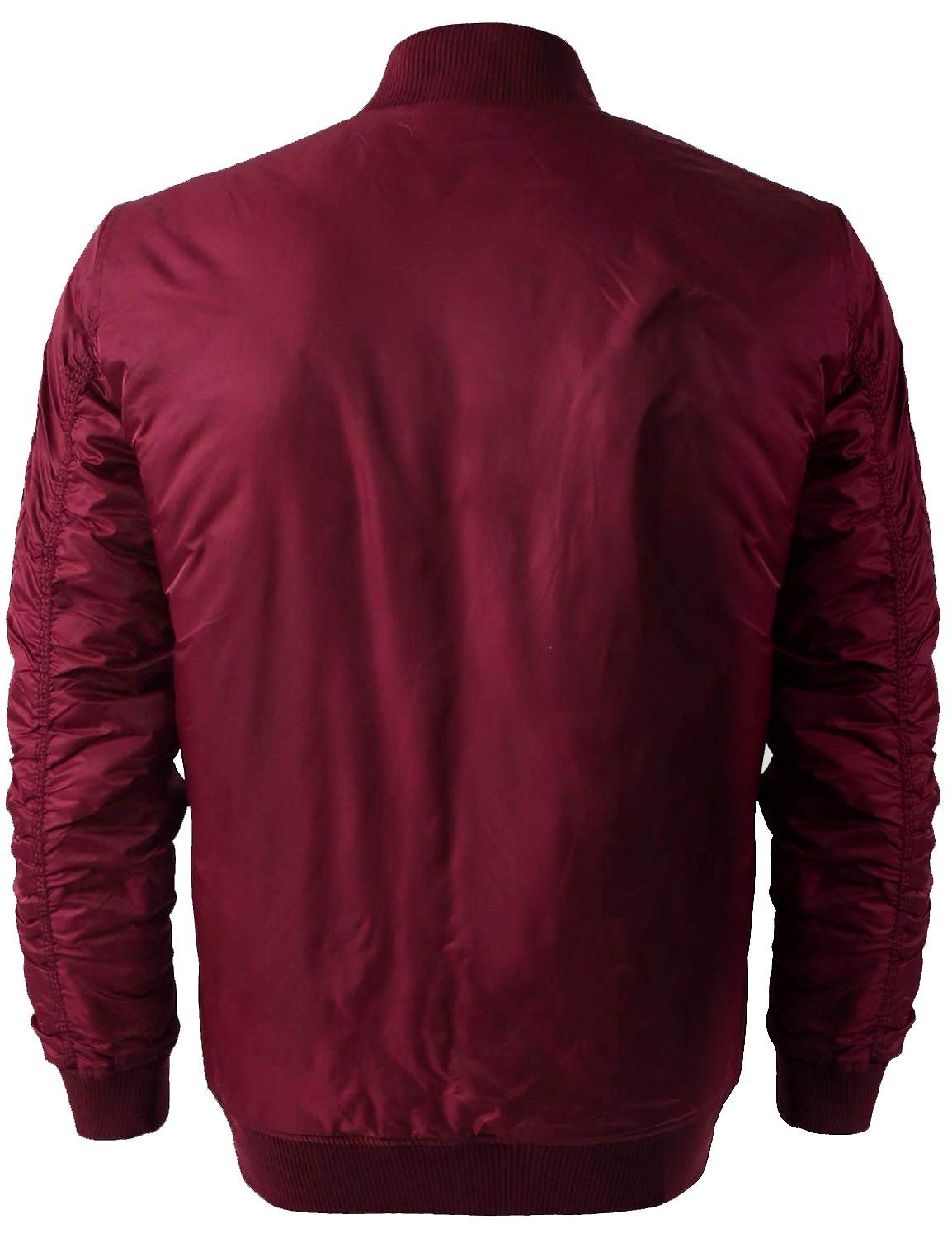 Shaka Wear Men's Flight Jackets – Casual MA-1 Bomber Coat Windbreaker Full Zip Fully Lined Regular and Bigs S~3XL
