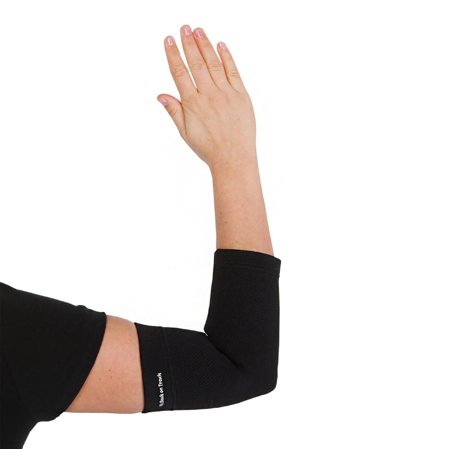 Back on Track Physio 4-Way Stretch Black Elbow Brace - Enhanced Recovery & Support for Tennis, Golf, Training, Work and Daily Activities