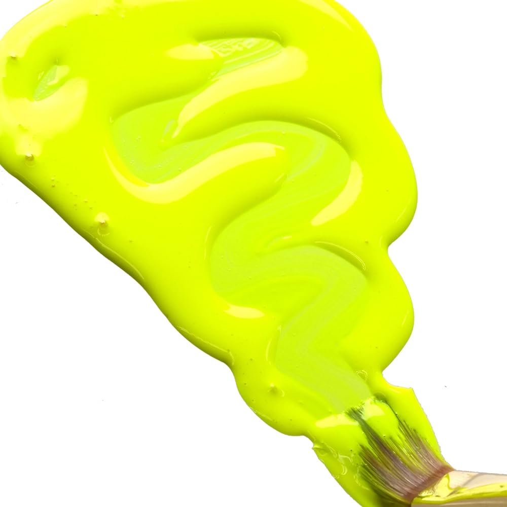 High Flow Acrylics by GOLDEN, Fluorescent Chartreuse, 16 fl. oz. Bottle, Professional Acrylic Paint, Transparent