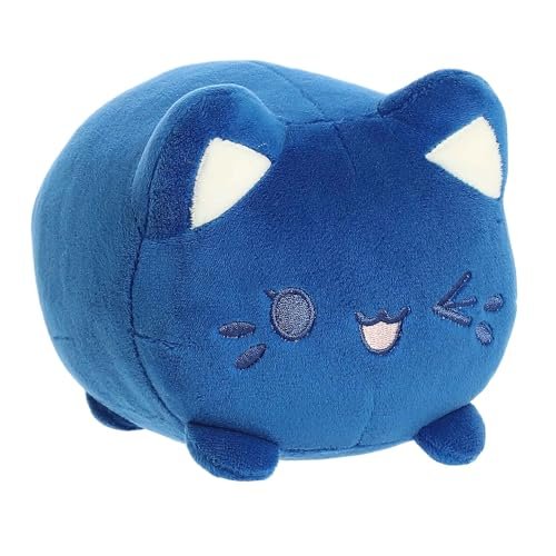 Aurora® Enchanting Tasty Peach® Meowchi Stuffed Animal - Bright & Colorful Design for Room Decor for Adults, Kids, and Birthdays - Blueberry 7 Inches