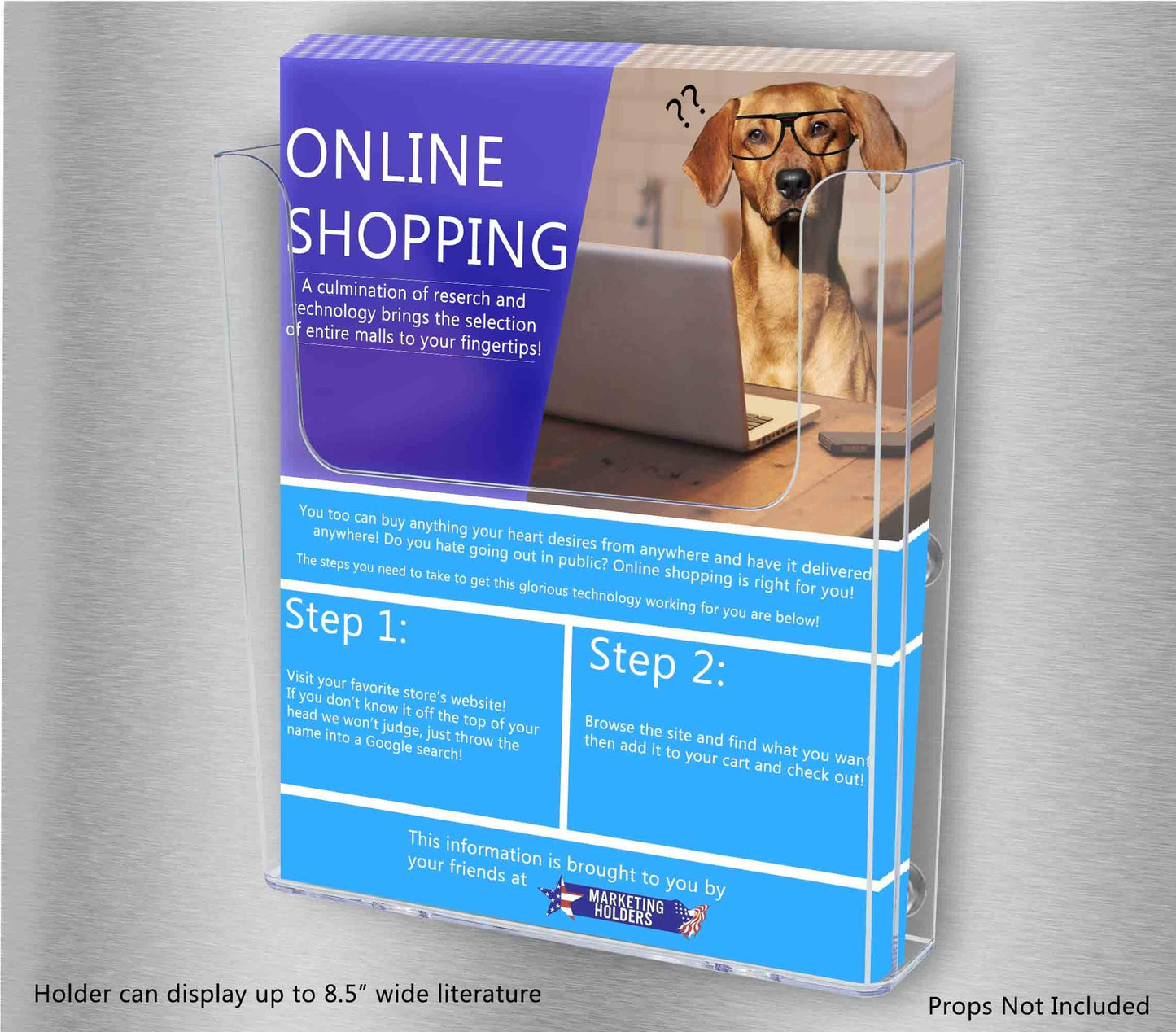 Marketing Holders Magazine Display Periodical Journal Newsletter Graphics Document Organizer Stand Letter Size