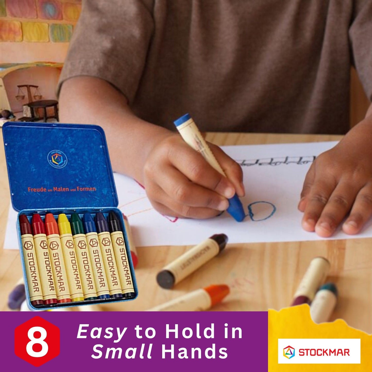 Stockmar Wax Stick Crayons - 8 Colors