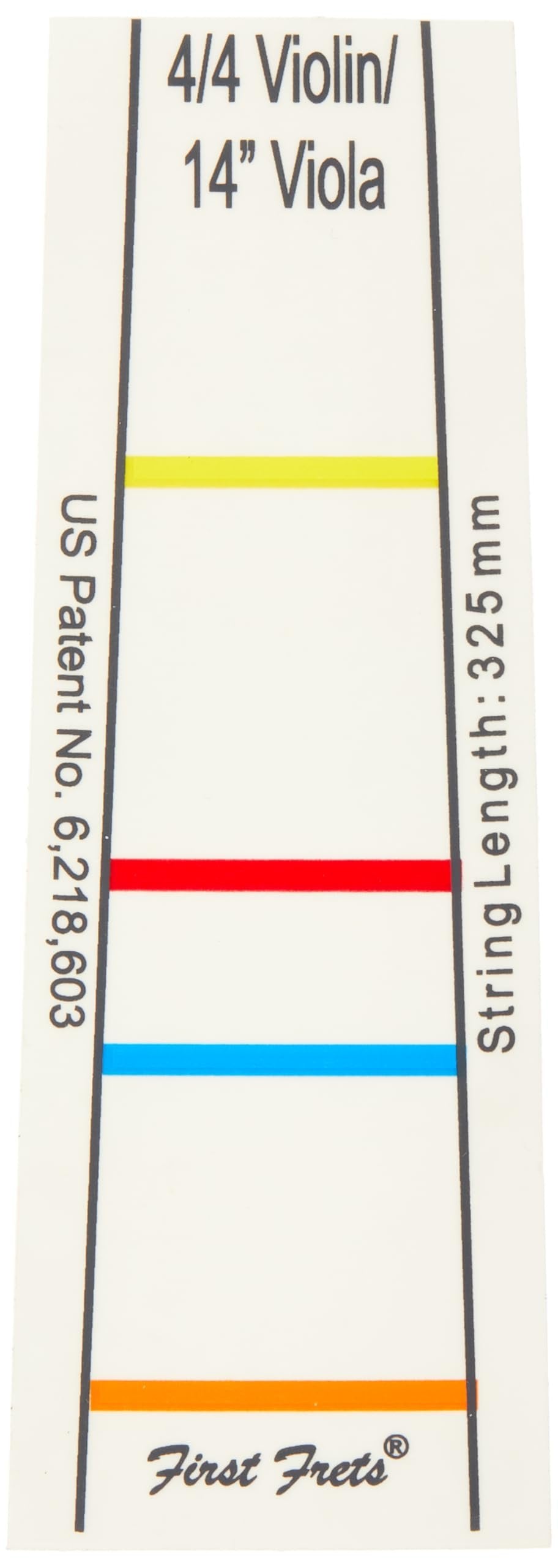 Fingerboard marking FIRST FRET