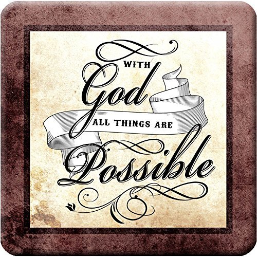 Inspirational Scriptures Coaster Set of 4 | Encouraging Verses to Protect Your Furniture | Christian and Spiritual Gifts and Decor