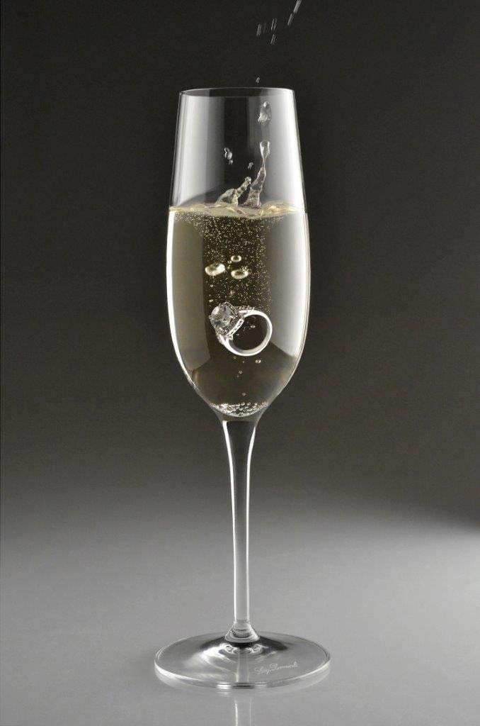 Luigi Bormioli Palace 8 oz Flute for Sparkling Wine/Champagne/Prosecco/Cava/Lambrusco Glasses (Set Of 6) : Ultra Clear Glass, Laser Cut Rim, Lead-Free, Elegant Drinking Glassware
