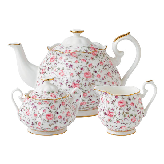 Royal Albert New Country Roses Pink Teaset