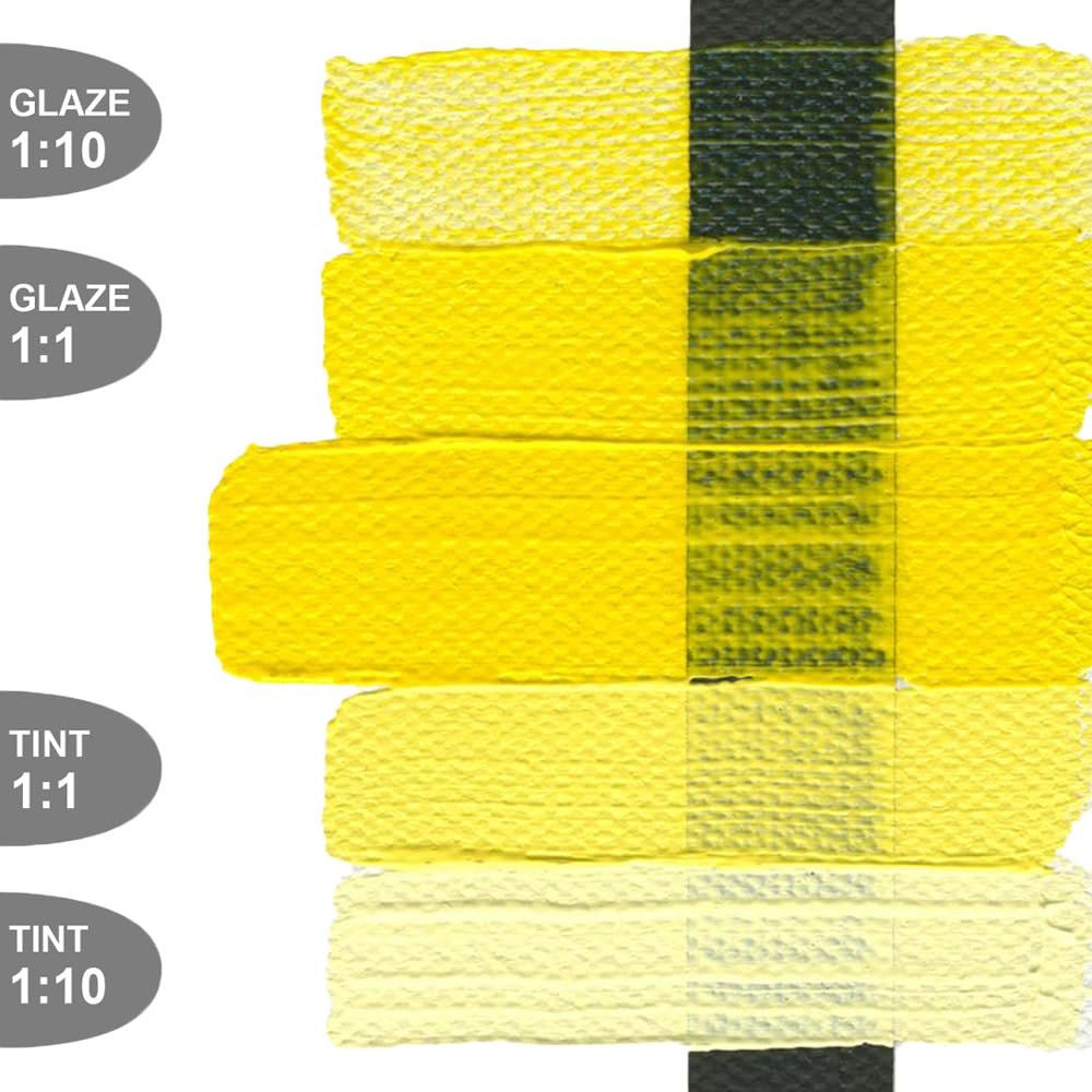 Heavy Body Acrylics by GOLDEN, Primary Yellow, 8 fl. oz. Jar, Professional Acrylic Paint, Semi-Transparent