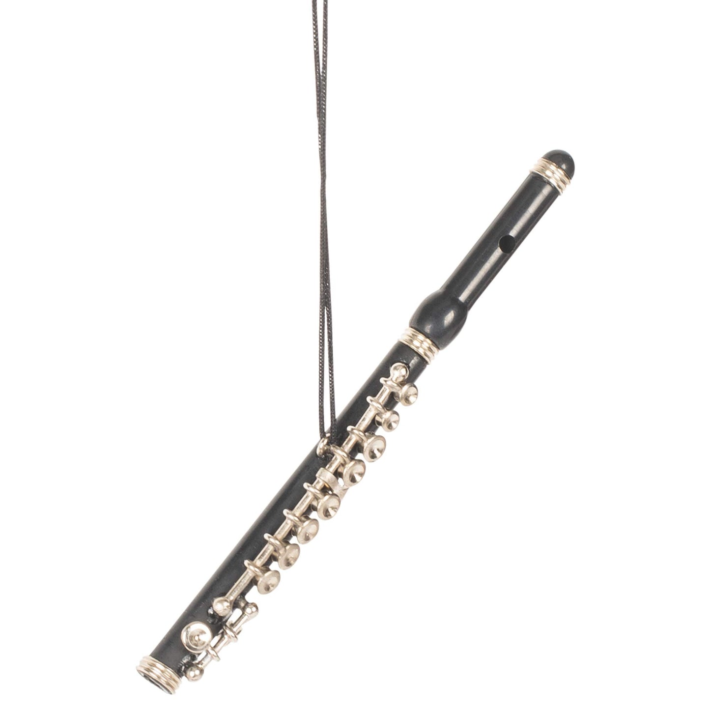 Broadway Gifts 4.3" Black Bakelite Piccolo Ornament Decoration - Musical Instrument Ornament for Musicians