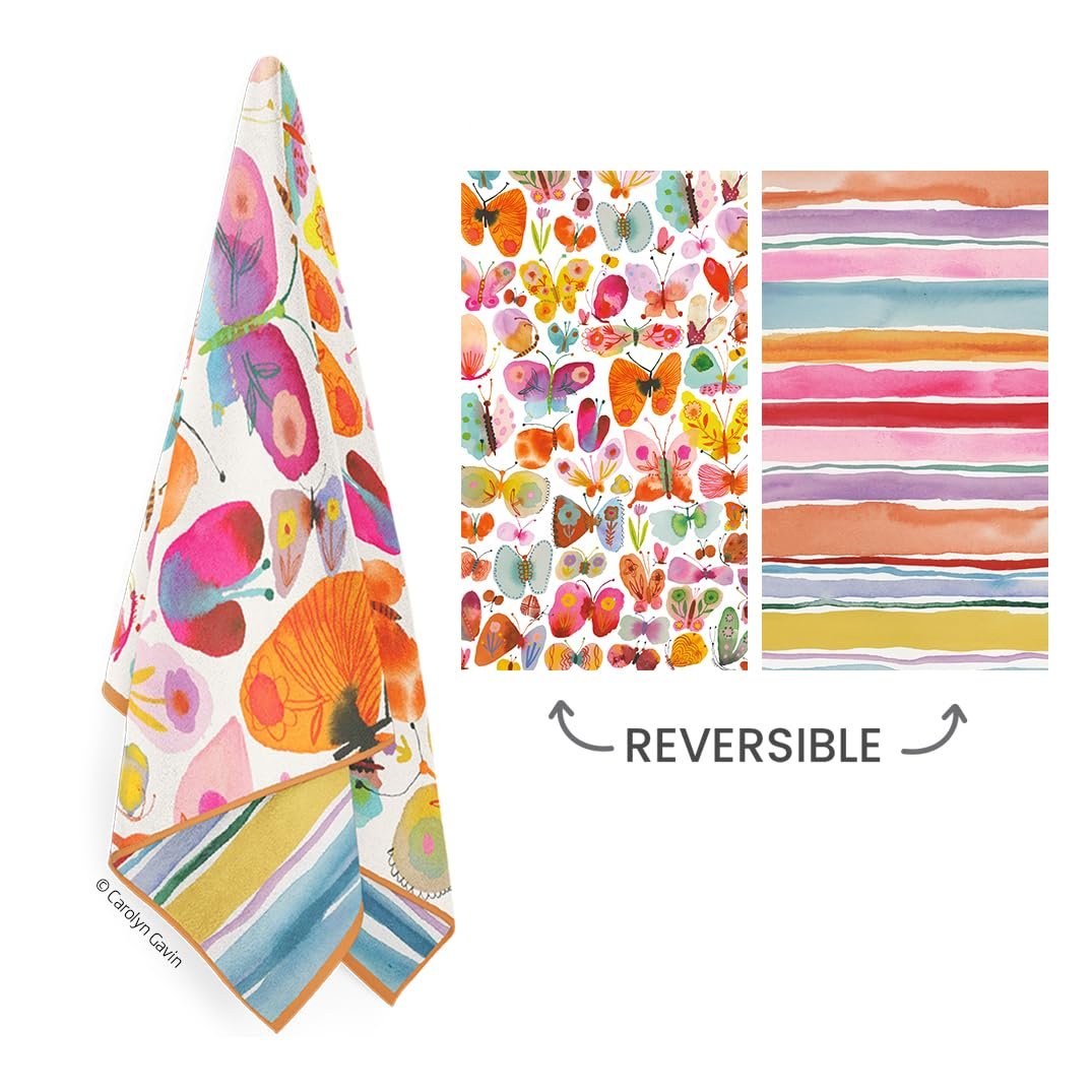 WerkShoppe Belize Butterflies Microfiber Art Towel - Home DÉCOR and Gift