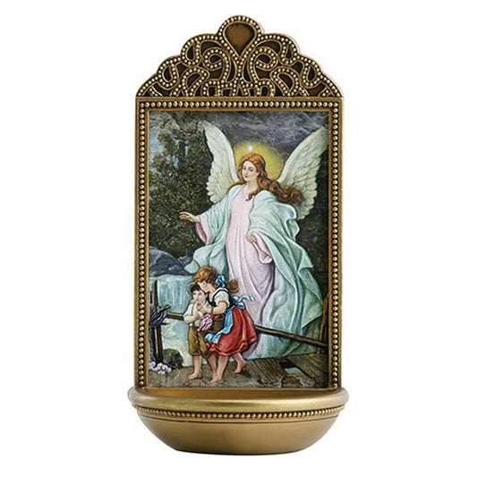 Christian Brands Angel Guardian Angel Holy Water Font - Marco Sevelli - 3" W x 6" H - YC915