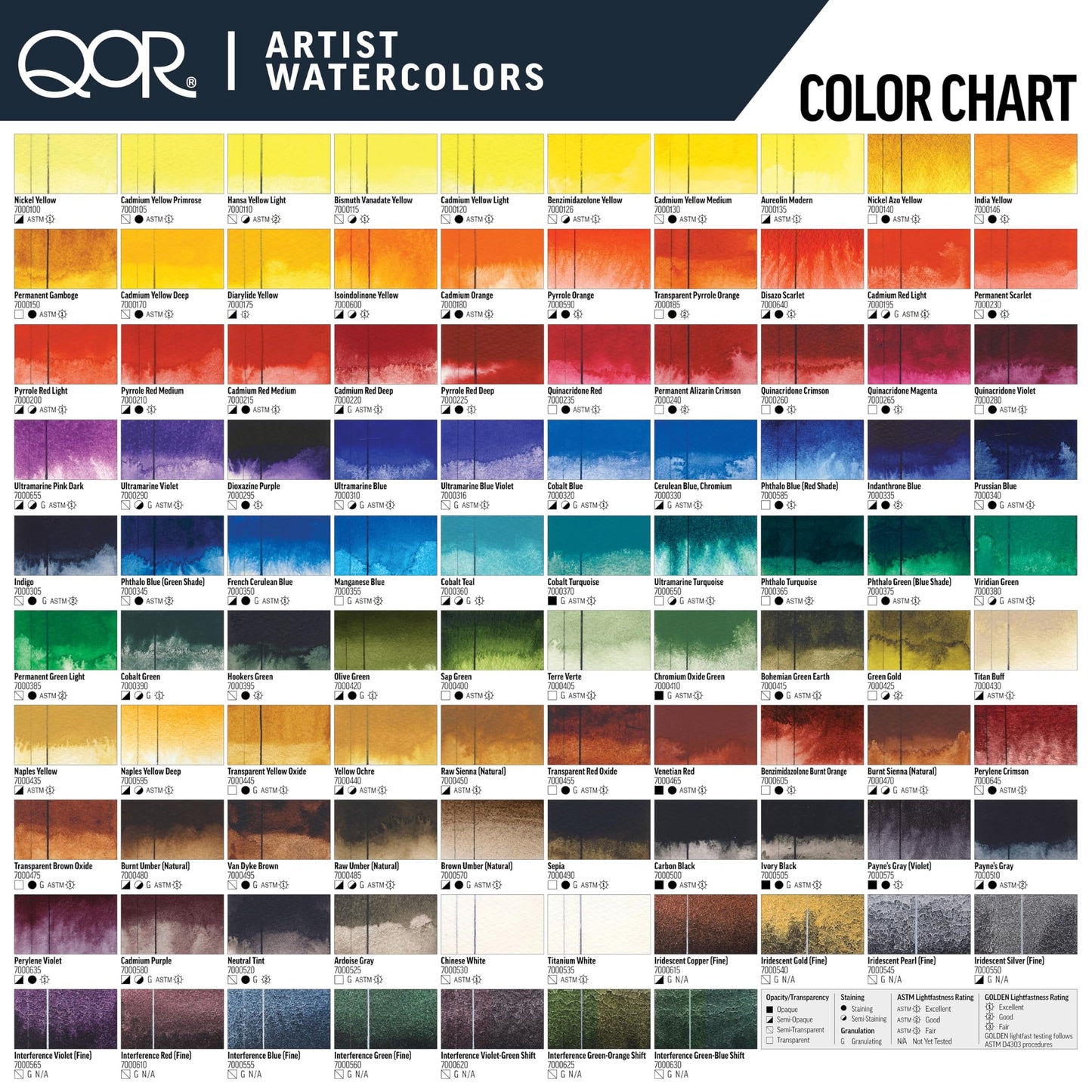 QoR Artist Watercolors by GOLDEN
