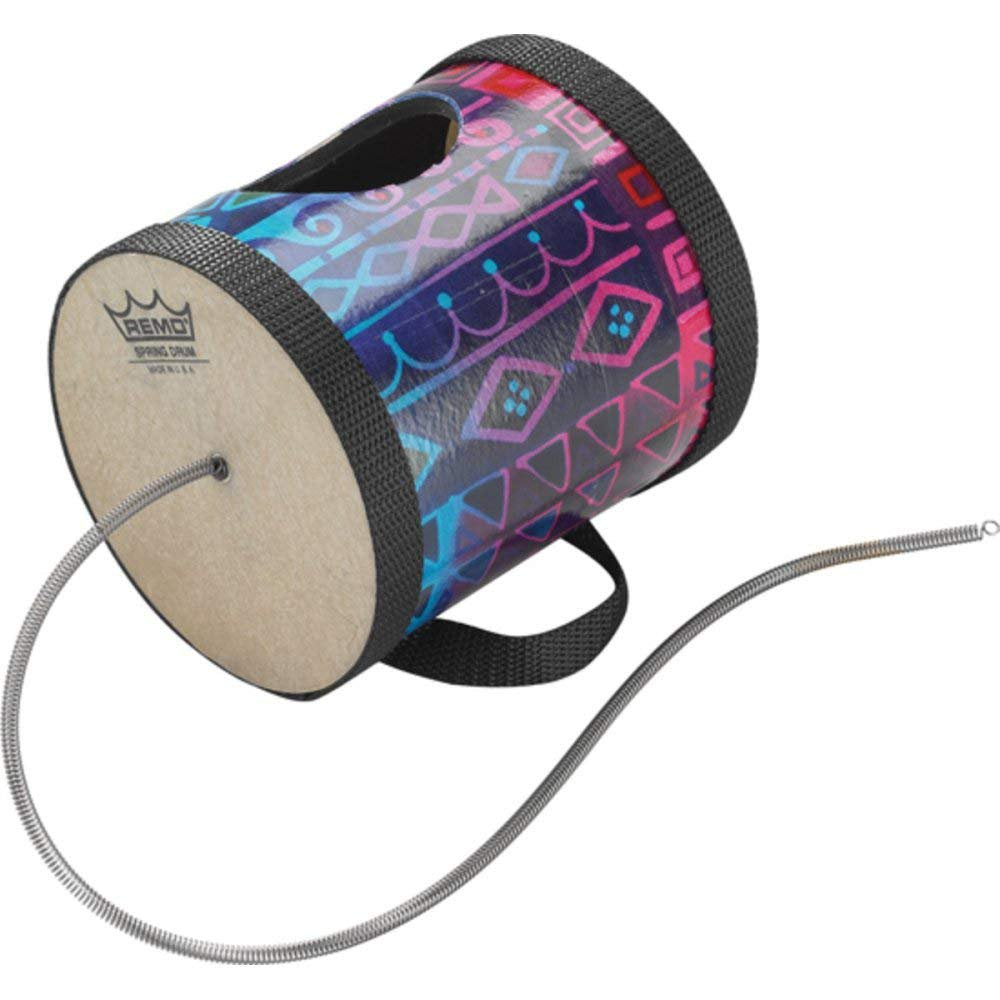 Remo SP0505-17 5 x 5 Inches Spring Drum, Fabric Rainbow