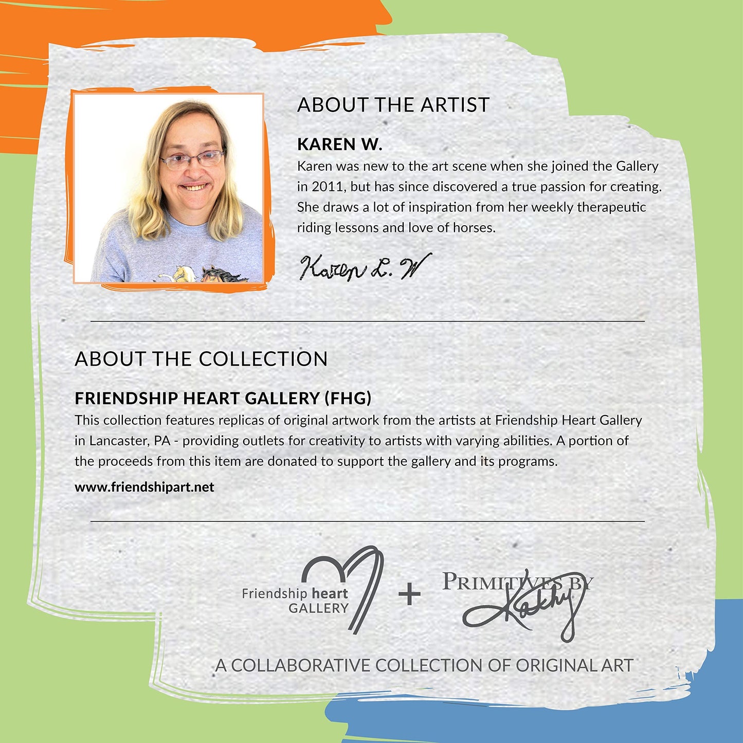 Primitives by Kathy Friendship Heart Gallery Block Sign, 6" x 7", Live Your Best Life