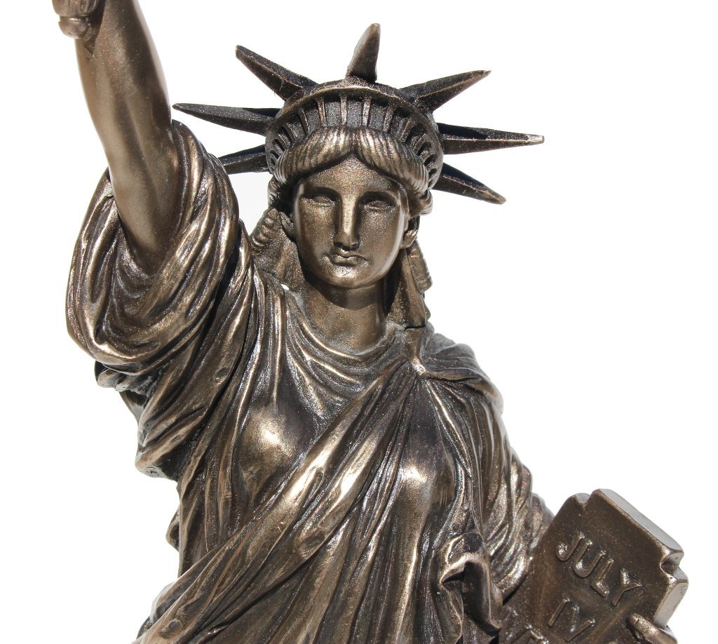 12.38 Inch The Statue of Liberty Cold Cast Bronze Sculpture Figurine