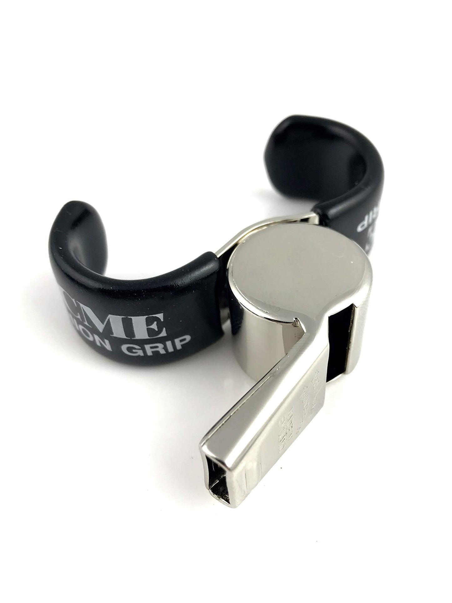ACME Thunderer Nickel Plated Whistle, 5.0 inches, B Flat, Modern, Finger Grip, Waterproof Speed Pea
