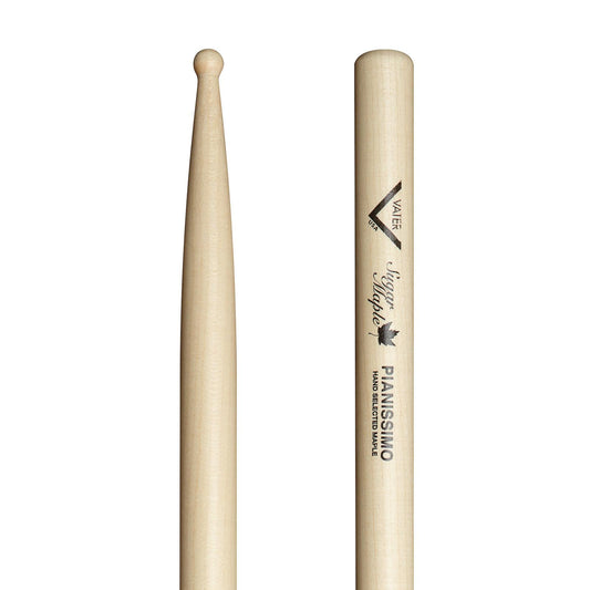 Vater VSMPIANW Sugar Maple Pianissimo Wood Tip Drum Sticks, Pair
