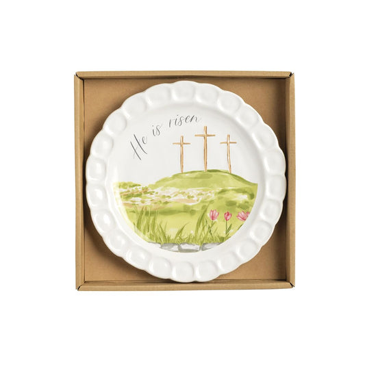 Mud Pie Easter Boxed Cross Plate
