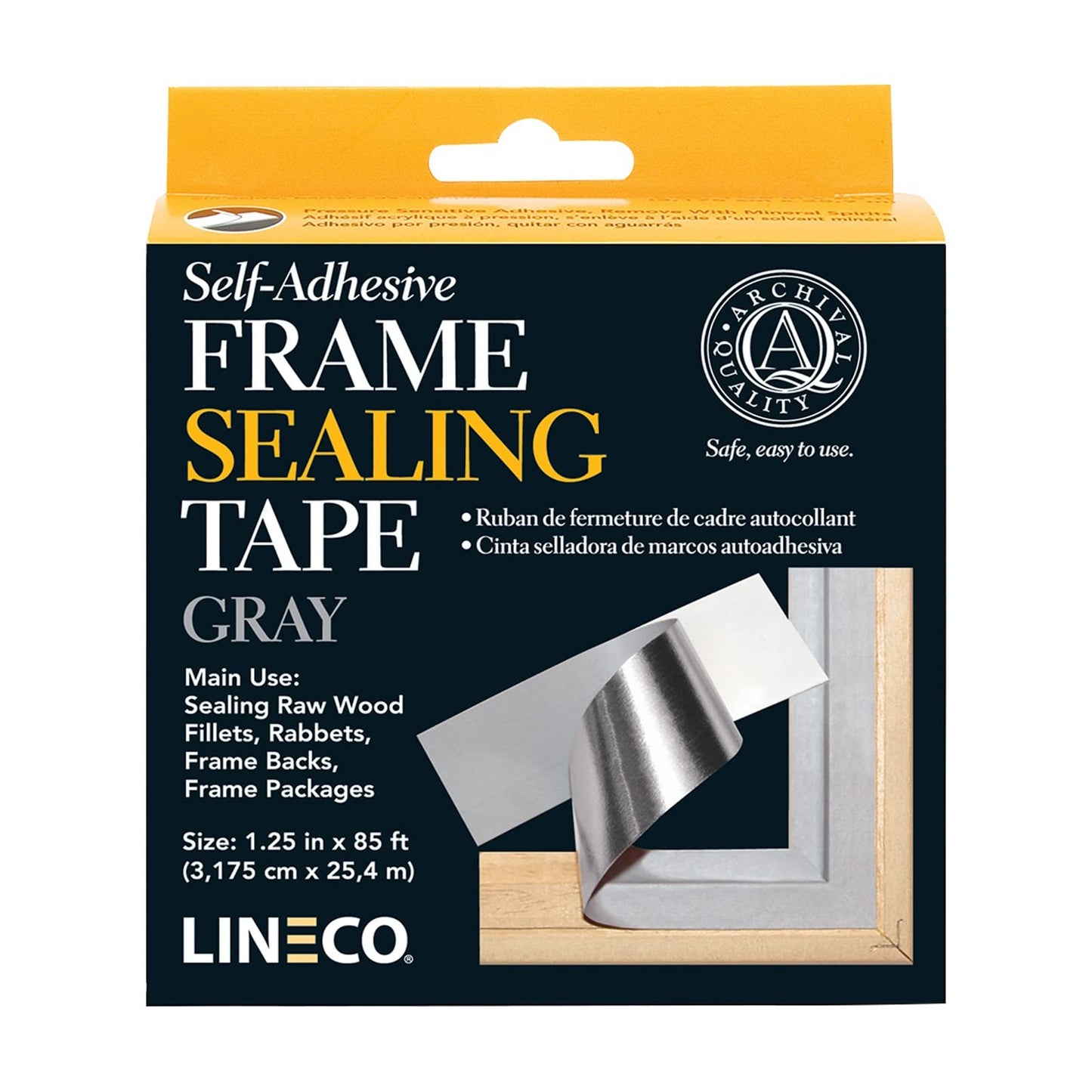 Lineco, Archival Self-Adhesive Frame Sealing Tape, Acid-Free, Non-Yellowing Tape for Sealing Frame Backing, DIY