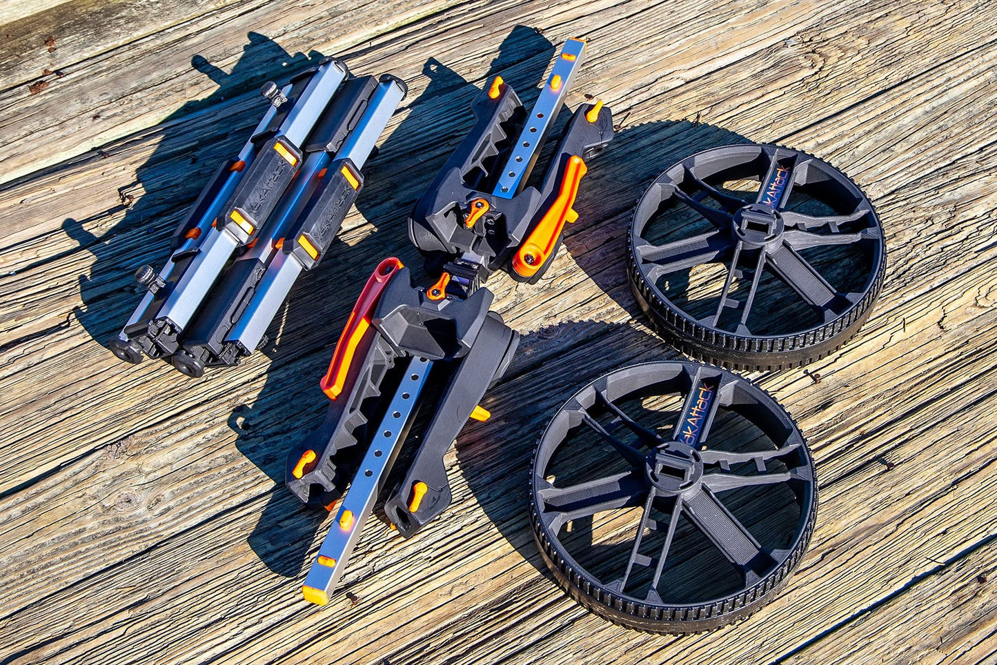 YakAttack Kayak Carts with Adjustable Frame & Wheel Options | All-Terrain, Sand & Solid Tire Variations | Durable Folding Transport System for Kayaks & Canoes | Made in USA