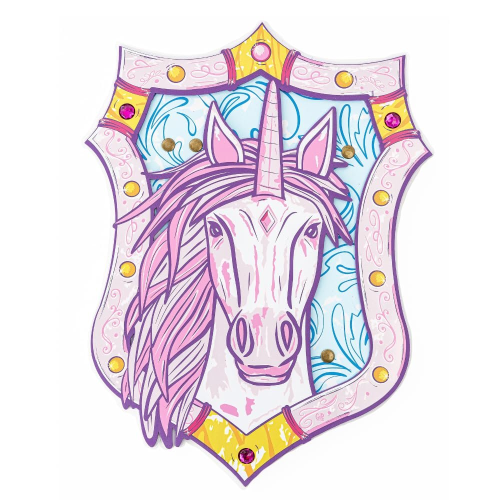 Great Pretenders Enchanted Unicorn Foam Shield for Kids | Unicorn-Themed Pretend Play Shield