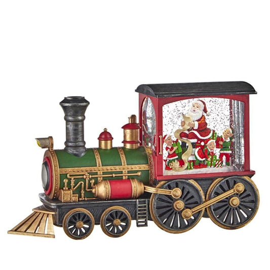 Raz Imports Holiday Water Lanterns 12.25" Santa'S List Musical Lighted Water Train - Premium Christmas Holiday Home Decor