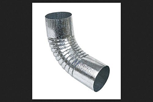 Amerimax Home Products PR63P3 Amerimax Plain Round Elbow 75 Degree 3" 26 Gauge Galvanized Steel, Silver