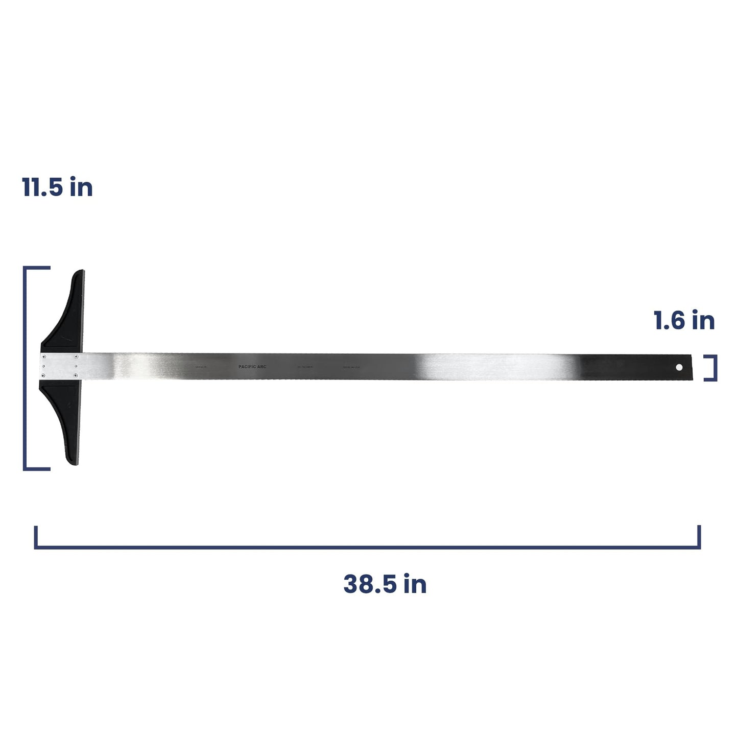 Pacific Arc Parent T Square, Traditional Stainless Steel Plain