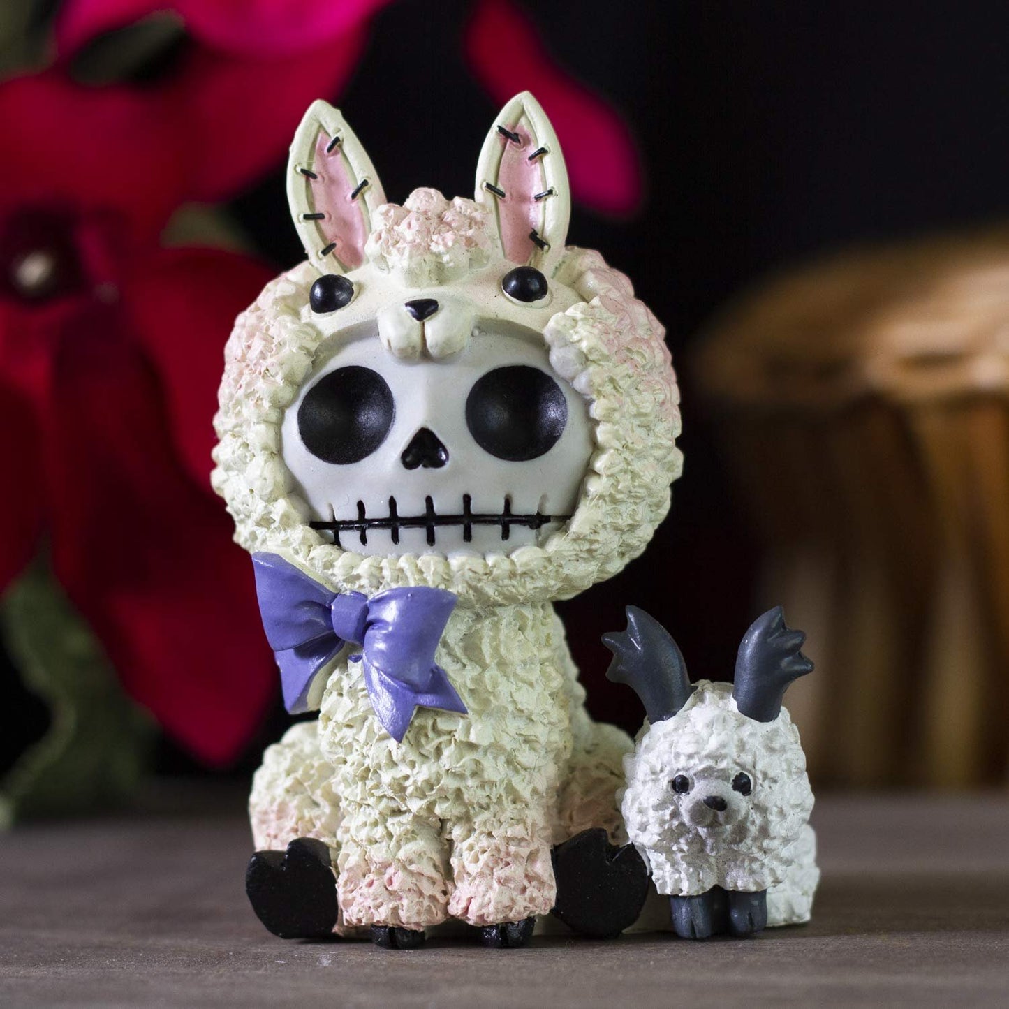 Furrybones Summit Collection Alpaca Paco Figurine Decorative Signature Skeleton in Alpaca Llama Camelid Costume 3 Inch Tall Collectible Statue
