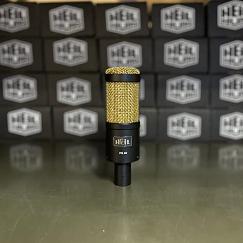 Heil PR 40 Dynamic Microphone for Streaming, Podcast, Recording, and Broadcast, XLR Microphone for Live Music, Wide Frequency Response, Smooth Sound, Superior Rear Noise Rejection, Durable