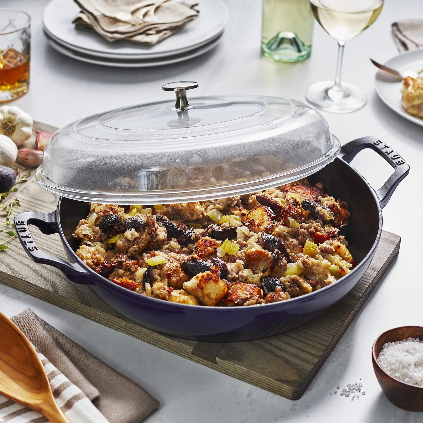 STAUB Cast Iron 3.5-qt Braiser with Glass Lid