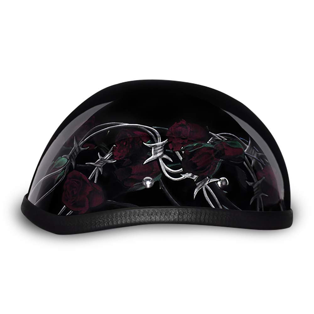 Daytona Helmets Graphics Bicycle Helmets for Men - Novelty Half Helmet with Breathable Liner - Retro Skull Cap – Eagle Headgear with Head Wrap
