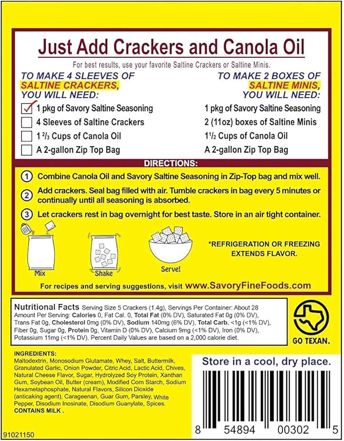 Savory Saltine Seasoning, 1.4 Ounce, Spicy Guacamole, 1 Pack