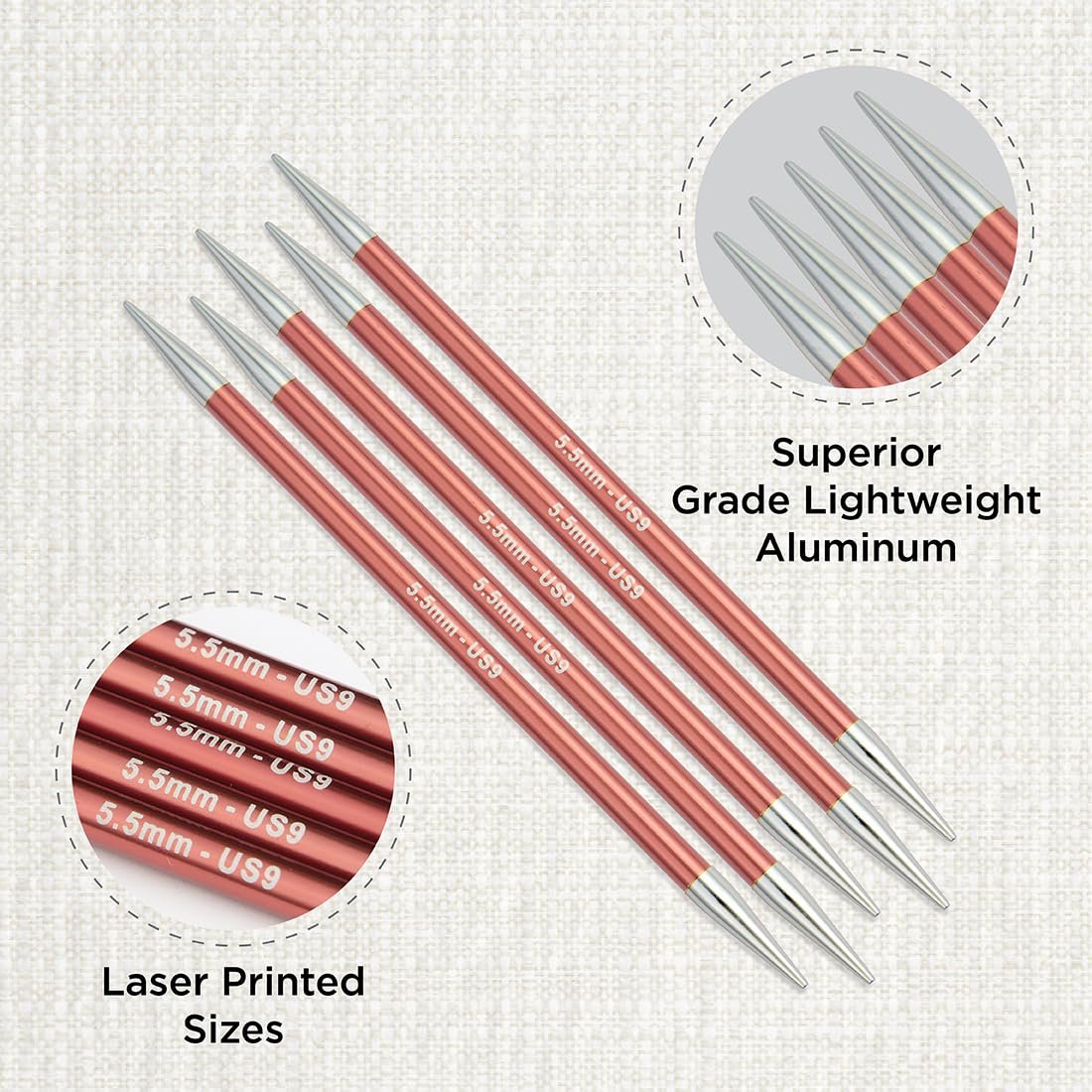 KnitPro Zing Double Pointed Needles 8" (20cm)