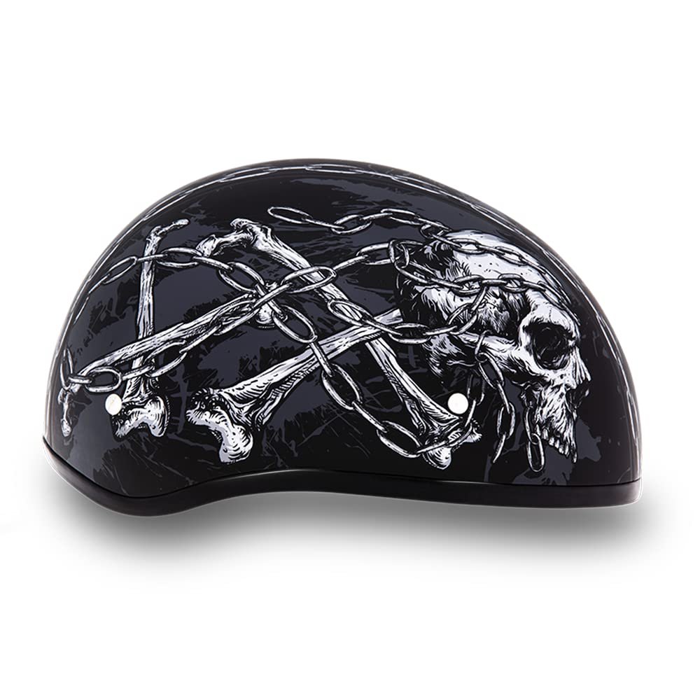 Daytona Helmets Half Skull Cap Motorcycle Helmet – DOT Approved [Graphics]…