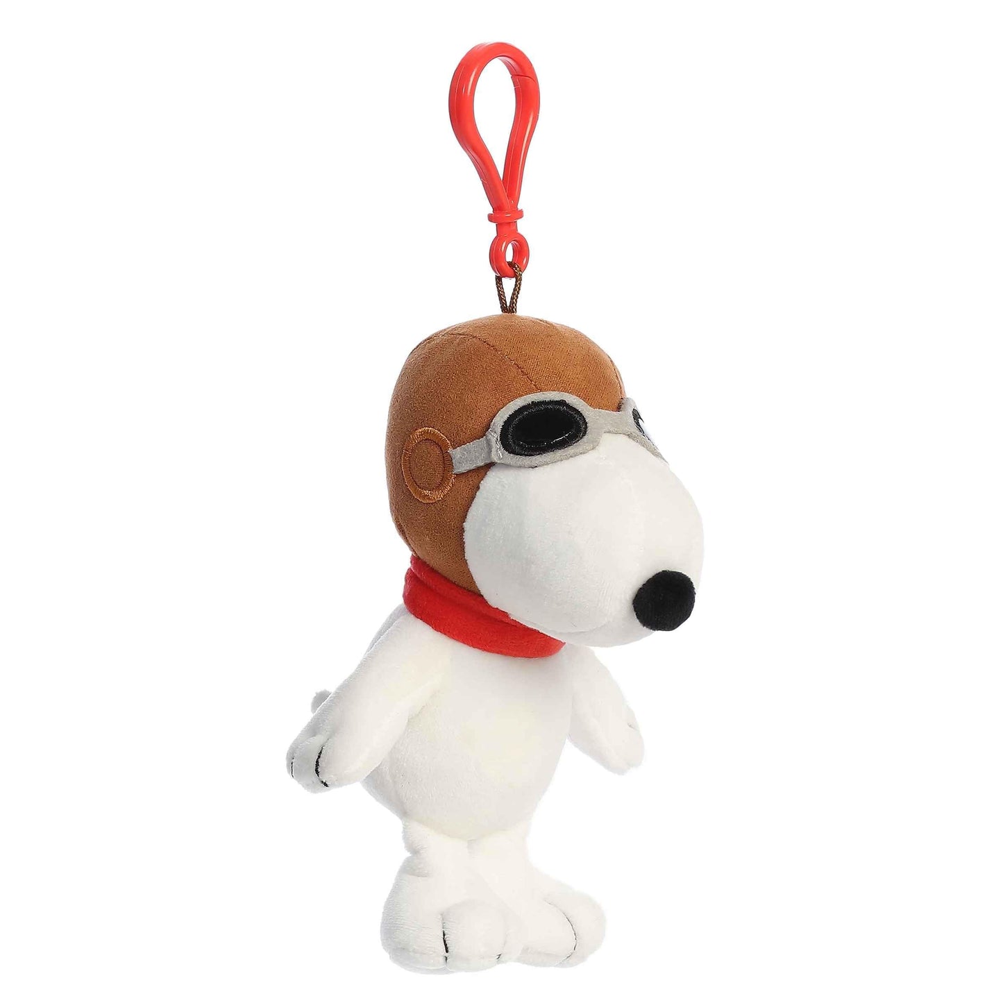 Aurora® Adorable Peanuts® Flying Ace Clip-On Stuffed Animal - Officially Licensed Toys for All Snoopy Fans - Nostalgic Gift for Adults and Birthday Celebrations - White 5 Inches