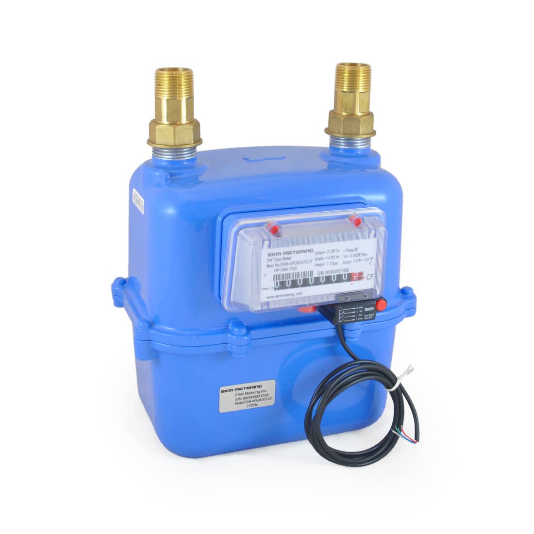 EKM Metering 3/4" Gas Meter - Aluminum, Pulse Output