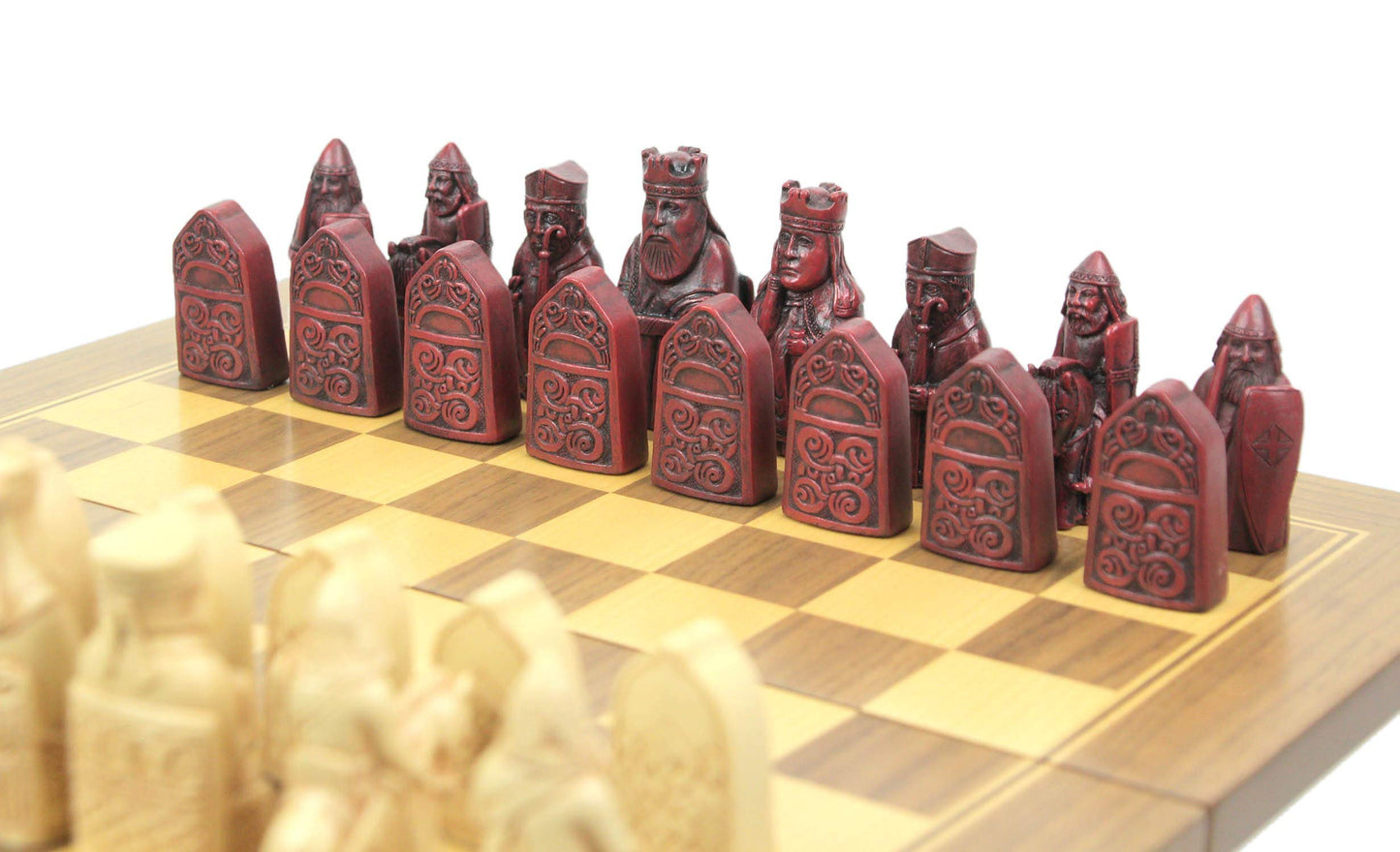 Veronese Design Isle of Lewis Chess Set Hand Painted Resin Figurine Collectible Statue