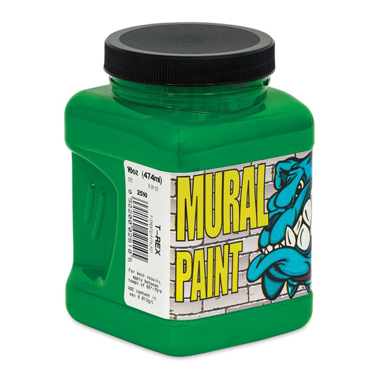 Chroma Acrylic Mural Paint for Interior and Exterior Murals - Lightfast, Mixable, Hard-Wearing Vibrant Pigment, 16 oz T-Rex (2510)