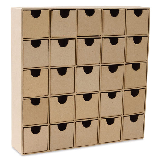 Exact Decopatch Mache Multidrawer Unit, Brown, 5 x 25 x 25 cm