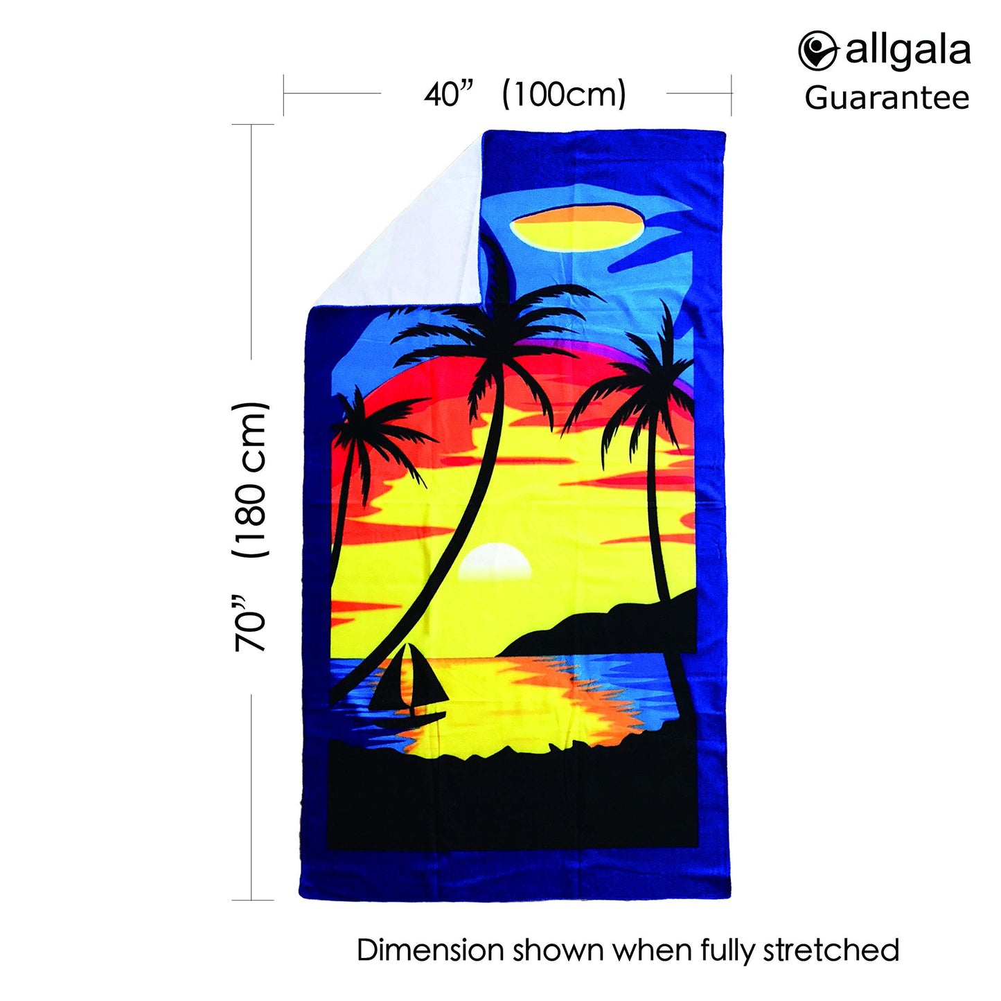 allgala Microfiber Beach Towel | Packable Beach Towel for Family | Quick Dry, Lightweight, Super Absorbent | Perfect for Beach, Pool, and Camping | Oversize 40"x70"